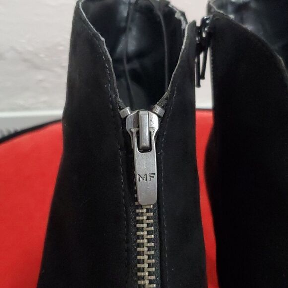 Marc Fisher Peep Toe Heeled Ankle Boots in Black Size 8.5 - Picture 8 of 14